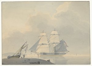Segelfartyg i stilla vatten av Lodewijk Gilles Haccou