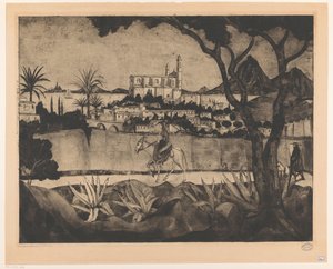 Bastia på Korsika Bastia (originaltitel) av Lodewijk Schelfhout (signed by artist)