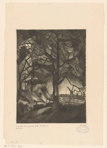 Odla Les Fermes (originaltitel på objekt) av Lodewijk Schelfhout (signed by artist)