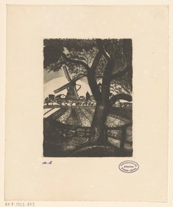 Fruktträdgård Le Fruitier (originaltitel) av Lodewijk Schelfhout (signed by artist)