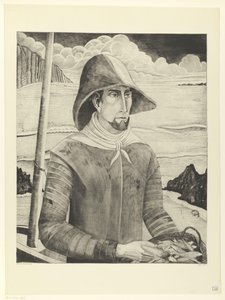Bretonsk skruv Breton Fisherman II (originaltitel) av Lodewijk Schelfhout (signed by artist)