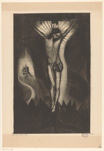 Kristus på korset Le Christ II (originaltitel) av Lodewijk Schelfhout (signed by artist)