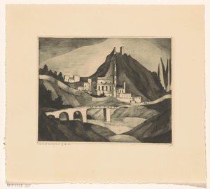 Corte I (originaltitel) av Lodewijk Schelfhout (signed by artist)