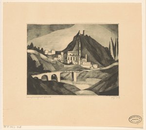 Corte I (originaltitel) av Lodewijk Schelfhout (signed by artist)