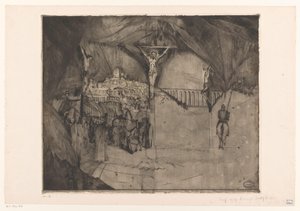 Golgata I (originaltitel) av Lodewijk Schelfhout (signed by artist)