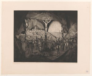 Golgata I (originaltitel) av Lodewijk Schelfhout (signed by artist)