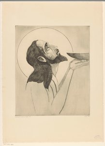 Johannes de Doper Johannes Döparen (originaltitel) av Lodewijk Schelfhout (signed by artist)