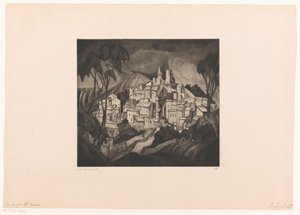 Les Angles II (originaltitel) av Lodewijk Schelfhout (signed by artist)