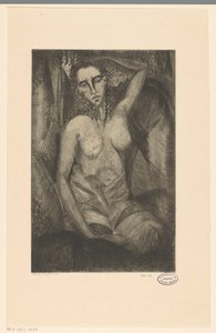 Sittande kvinna Femme Assise (originaltitel) av Lodewijk Schelfhout (signed by artist)