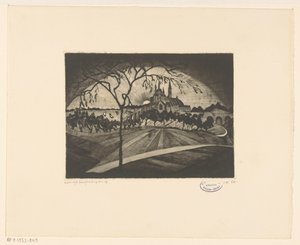 Solnedgång Coucher de soleil (originaltitel på objektet) av Lodewijk Schelfhout (signed by artist)