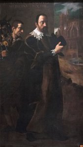 Porträtt av Domenico Lanzoni (olja på duk) av Lodovico (attr. to) Carracci