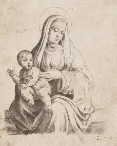 Den vackra lilla Madonnan från Giacomo Francia av Lodovico Carracci