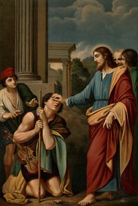 Helande av de blinda av Lodovico after Carracci