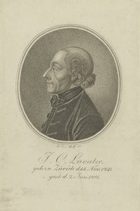 Porträtt av poeten och fysiognomen Johann Kaspar Lavater 1741-1801, ca. 1810.