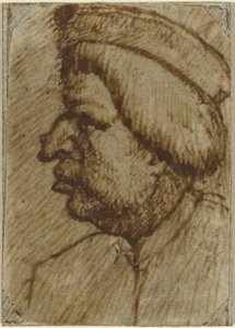Profil av en man av Lombard 16th Century