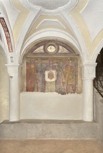 Veronica mellan Saint Christopher och den helige riddare av Lombard School