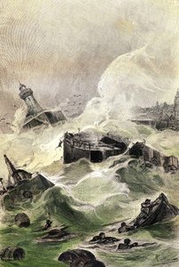 illustration av Jules Vernes roman "L