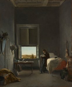 Konstnären i sitt rum i Villa Medici, Rom, 1817. av Léon Cogniet
