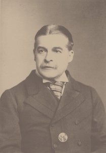 Porträtt av kompositören Sir Arthur Sullivan 1842-1900, 1880-talet. av London . Photo studio Elliott and
