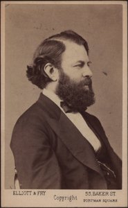 Porträtt av violinisten och kompositören Joseph Joachim 1831-1907, ca. 1875. av London . Photo studio Elliott and