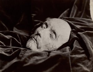 [William Shakespeares dödsmask], ca 1865 (albumen-silvertryck) av London Stereoscopic Company