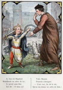Illustration av Lorenz Frolich (1820-1908) för den populära sången "The Good King Dagobert"". Upplaga J. Hetzel.Omkring 1880. av Lorens Frolich