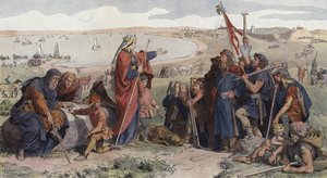 Thyra Dannebod beordrar byggandet av Danevirke