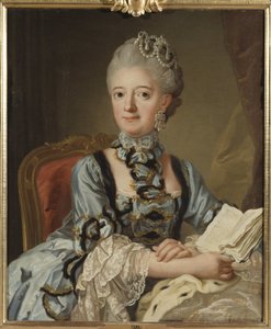 Louise Ulrique de Prusse, reine de Suede et Finlande - Porträtt av Louisa Ulrika av Preussen (1720-1782), Sveriges drottning, av Pasch, Lorenz, den yngre (1733-1805). Olja på duk