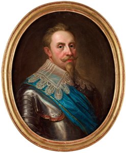 Porträtt av Gustave II Adolf av Sverige (känd som den store eller nordens lejon