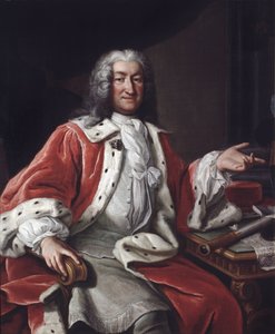 Greve Arvid Horn, svensk soldat, politiker, diplomat och president för kanslirådet i hemlighetsrådet - Porträtt av greve Arvid Horn (1664-1742), av Pasch, Lorenz, den äldre (1702-1766). Olja på duk. Mått: 131x110cm. Nationalmuseum Stockholm av Lorentz the elder Pasch