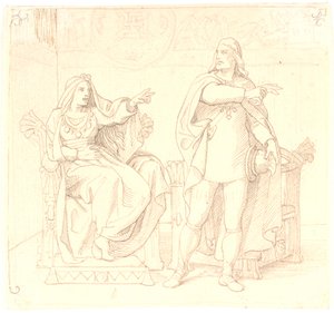 Olaf Tryggvesen och Sigrid Storraade av Lorenz Frølich