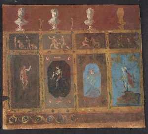 Väggdekorationer för Valhøj 1838/1839 av Lorenz Frølich