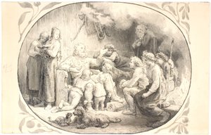 Illustration till kapitlet "Telaget går hem" av Lorenz Frølich