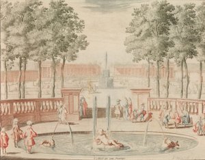 The Fountain of Hercules, med den av Groote Sprong, framför 