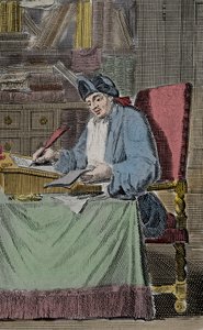 Porträtt av Hercules Savinien Cyrano dit Cyrano de Bergerac, fransk författare