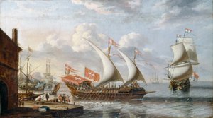 A Galley of Malta, ca. 1680 av Lorenzo Castro