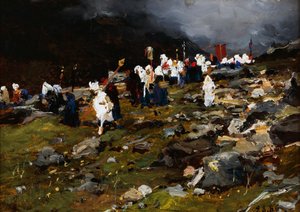 Procession i Höga berget