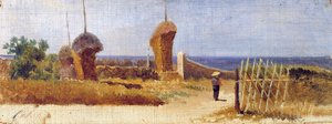 Castiglioncello, ca 1862-63 (olja på duk på kartong) av Lorenzo Gelati