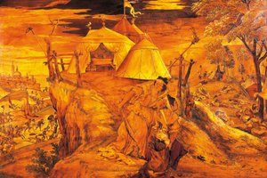 Judith och Holofernes, inlägg designat av Lorenzo Lotto av Lorenzo Lotto