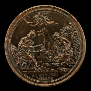 Allegori med Minerva, Tid och en Sybil [omvänd], 1725. av Lorenzo Maria Weber