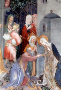 Jungfruns farväl till Sakarja och Elisabet, detalj (Fresco