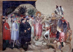 Johannes Döparen predikar (fresk av Lorenzo Salimbeni