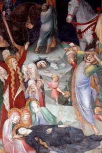 Korsfästelsen, detalj (Fresco av Lorenzo Salimbeni