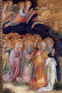 Jesu dop av Johannes döparen som döper Jesus Detail Fresco av Lorenzo av Lorenzo Salimbeni