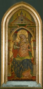 Madonna med barn, guldgrund... av Lorenzo Veneziano