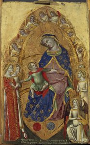 Det mystiska äktenskapet av St. Catherine - Tempera på trä av Lorenzo Veneziano