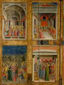 Relikvieskrin av dörrarna till Santa Maria della Scala. inre panel