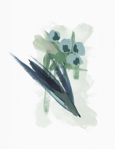 Abstrakta blå blommor av Lori Ann Folz