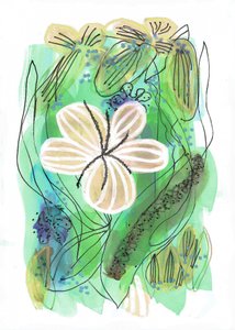 Abstrakt blomsterträdgård av Lori Ann Folz