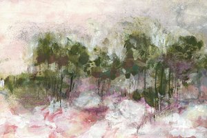 Dimmig rosa skog